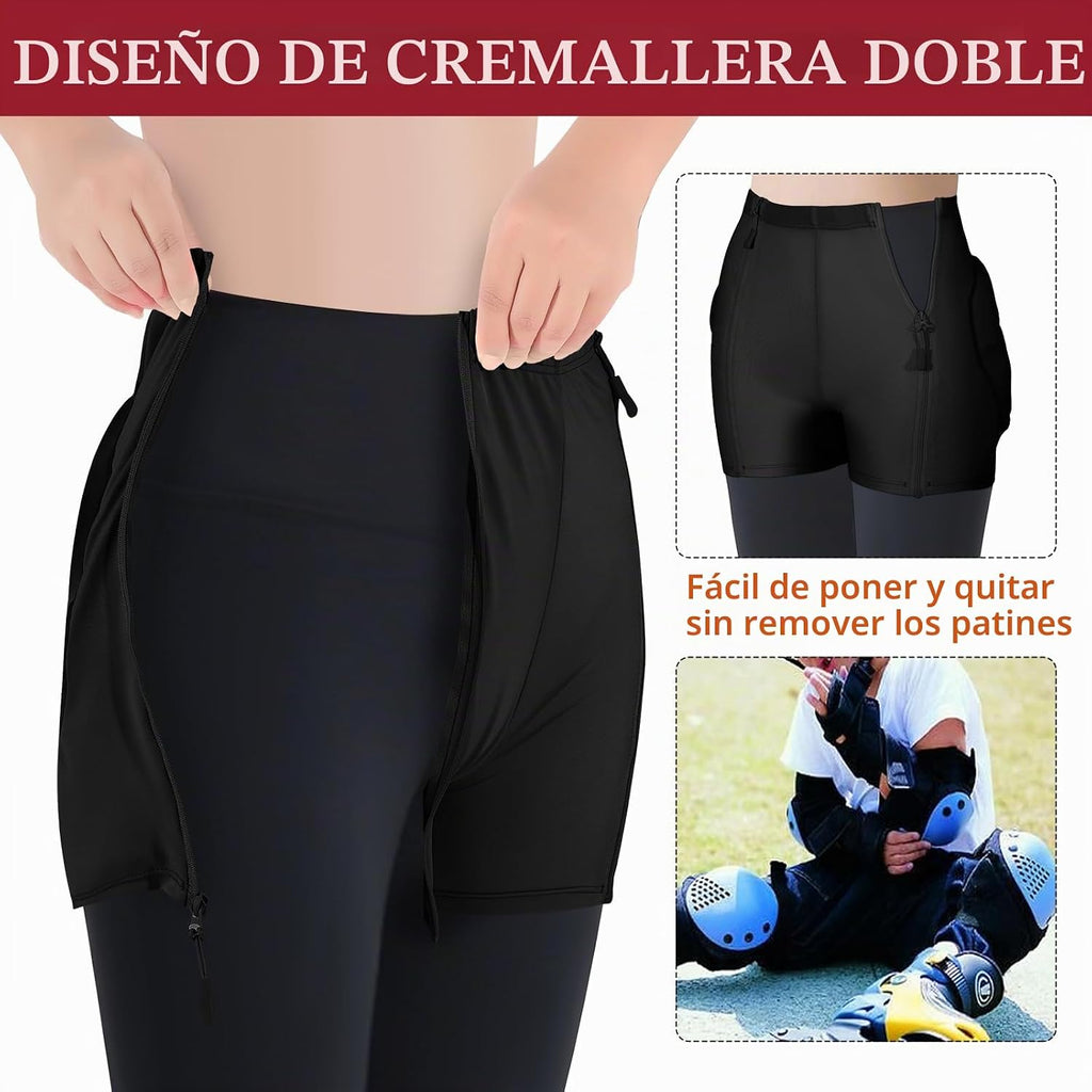 Pantalones cortos acolchados para niños con cremallera, almohadilla...