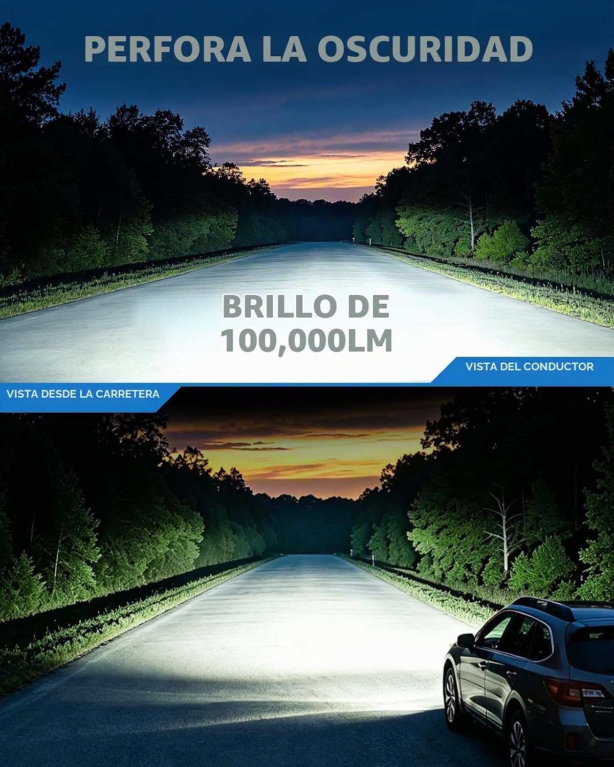 Marsauto Bombillas LED 9005\/HB3 9006\/HB4, 120,000 lúmenes, 20 vec...