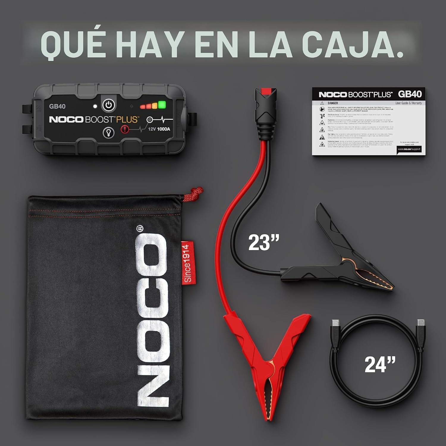 NOCO Boost GB40: Arrancador de 1000A Ultraseguro \u2013 Paquete de...