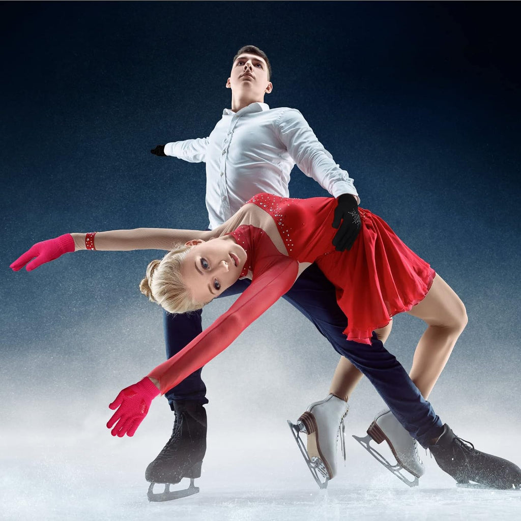 Jiuguva 3 Pares de Guantes para Patinaje sobre Hielo Accesorios de...