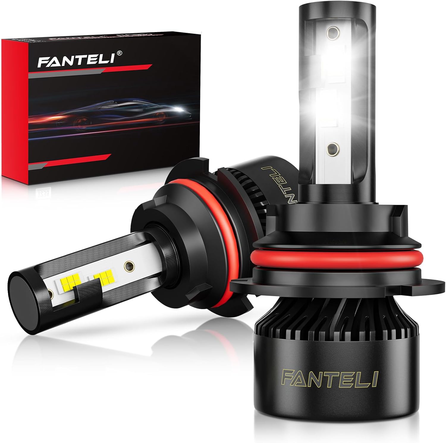 FANTELI Bombillas 800% más brillantes 34000LM 6500K blanco frío, di...