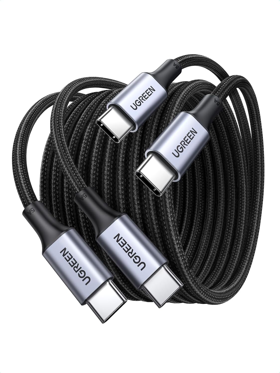 UGREEN Cable USB C a USB C, paquete de 2 cables de carga USB C de 1...