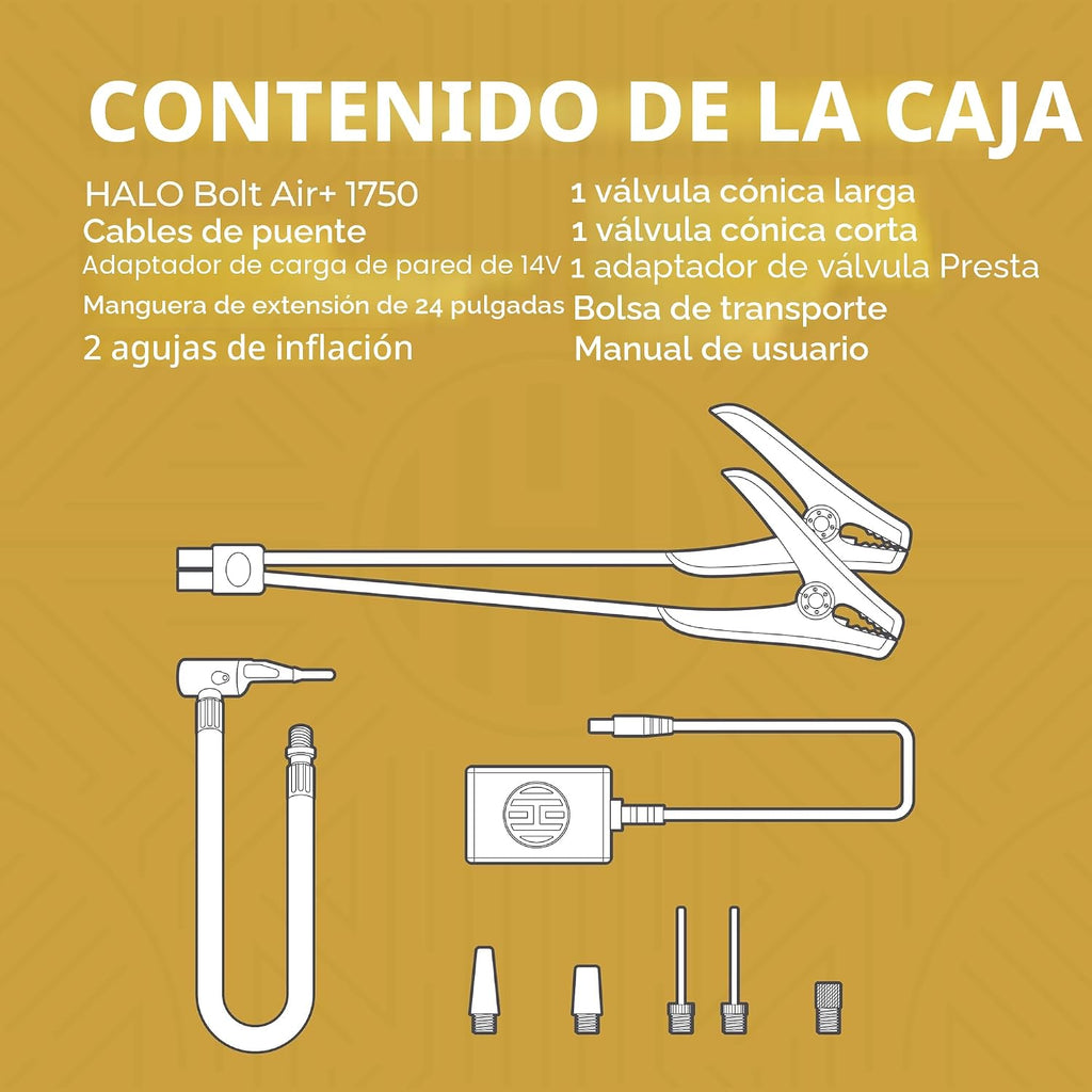 HALO Bolt Air+ 1750 arrancador de batería de auto portátil | Compre...