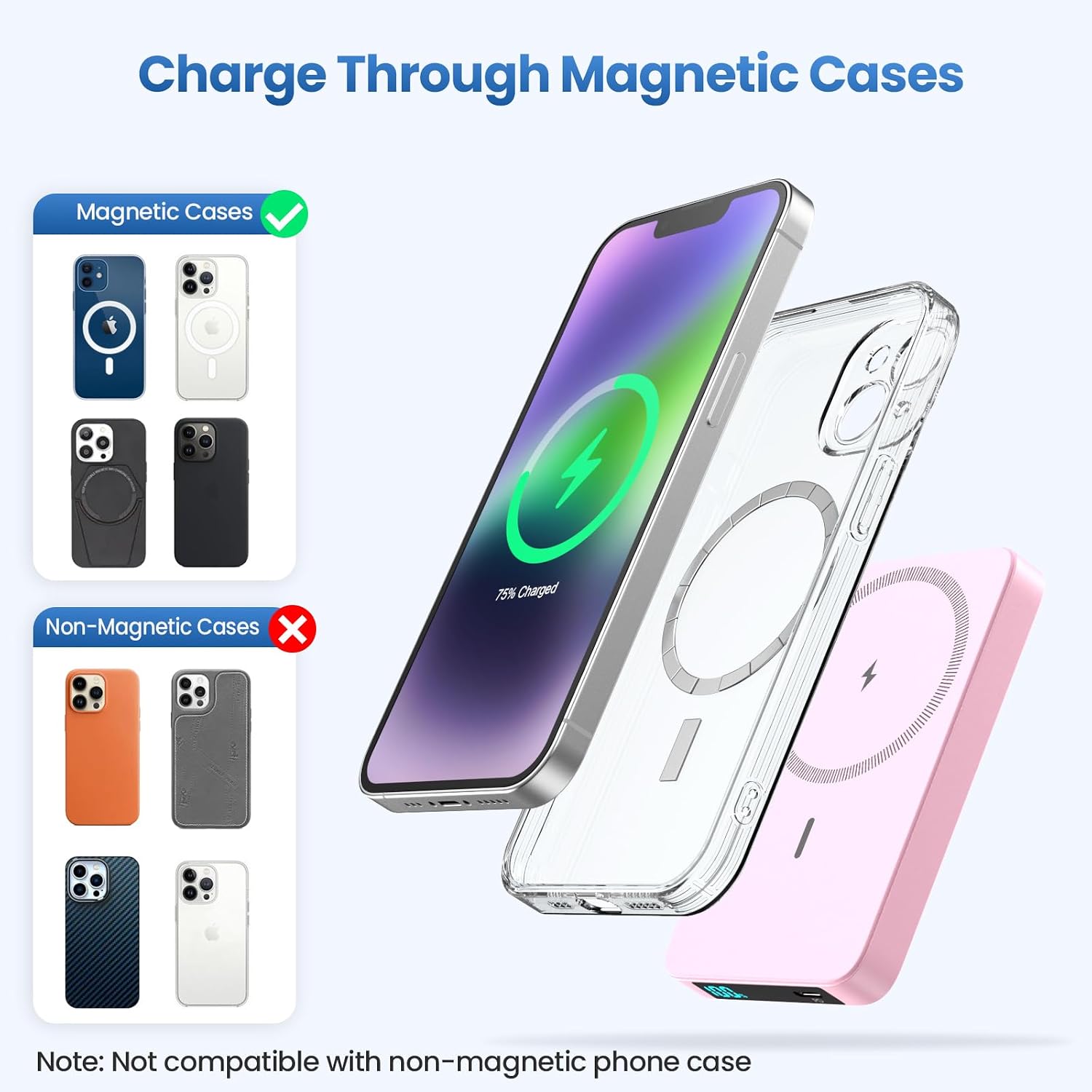 Cargador portátil magnético de 10800mAh para paquete de batería Mag...