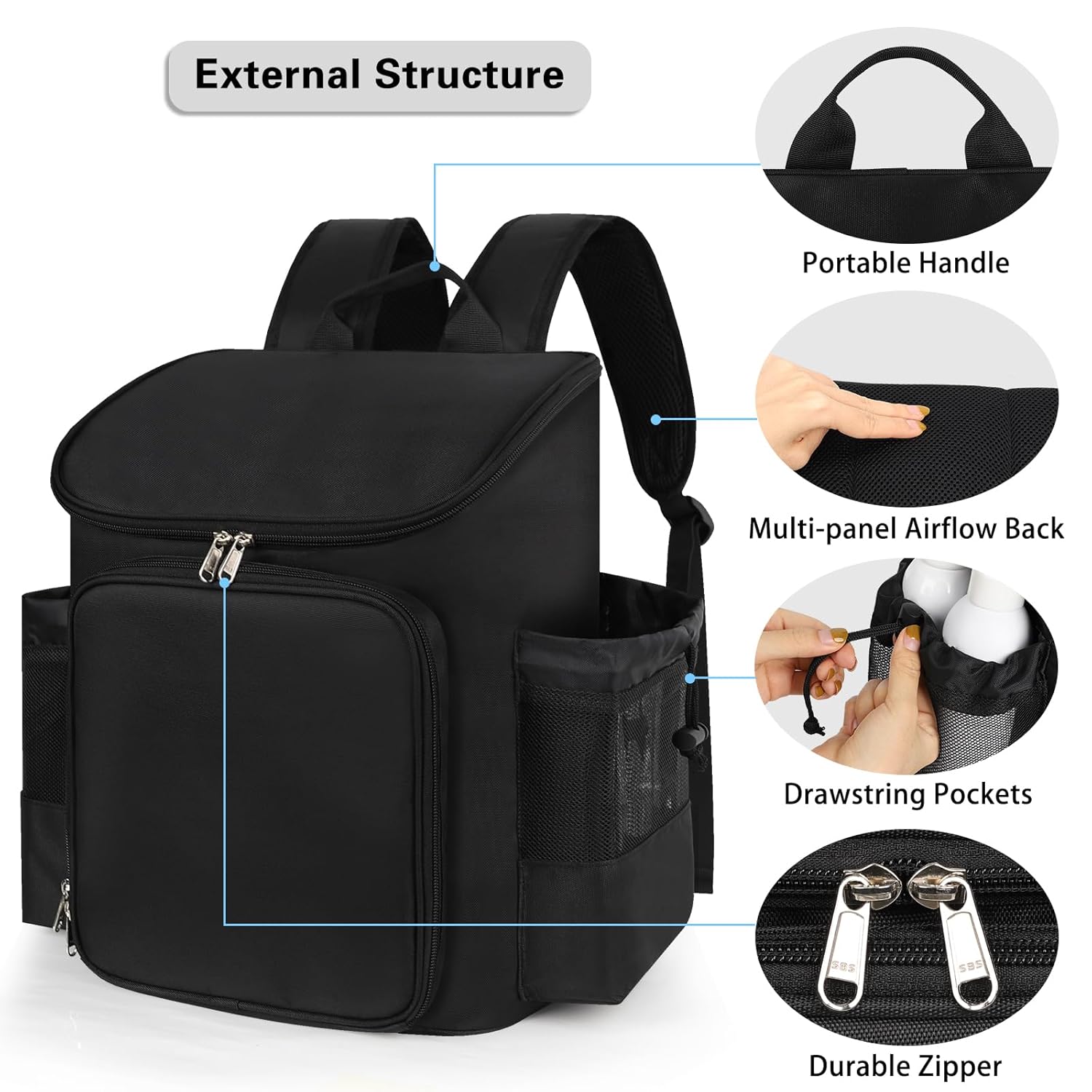 Bolsa de viaje para estilista, mochila de viaje de peluquería de gr...