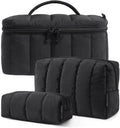 BAGSMART Bolsa de maquillaje de viaje para mujer, 3 piezas, bolsa o...