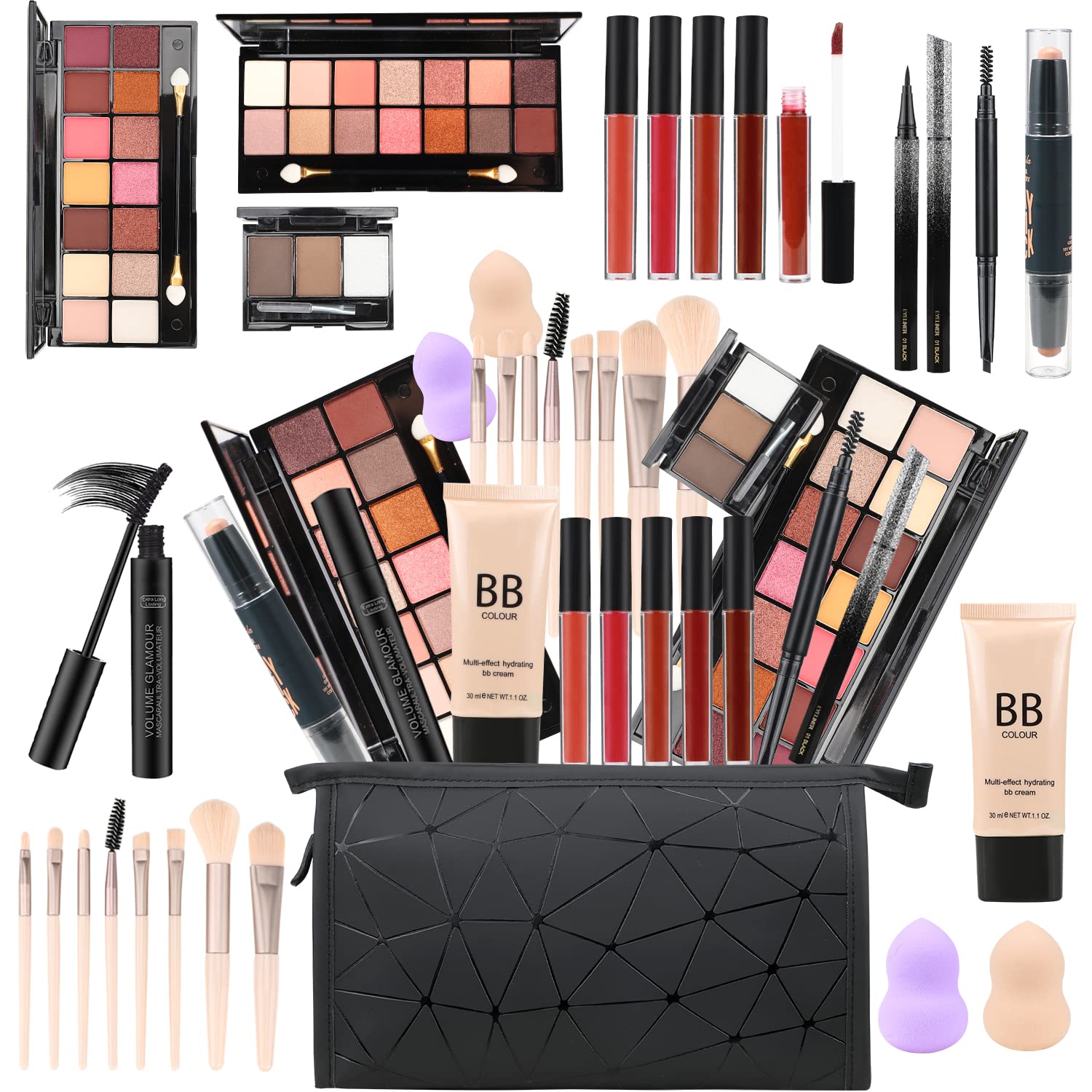KARUIZI Juego de regalo de maquillaje todo en uno para mujer, kit c...