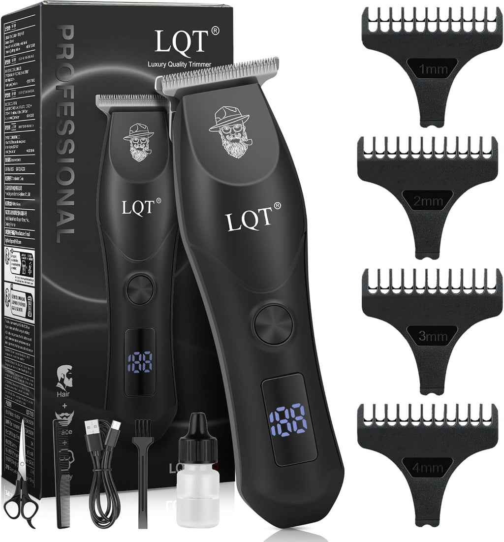 LQT Cortapelos profesional para hombres, modo dual inalámbrico y co...
