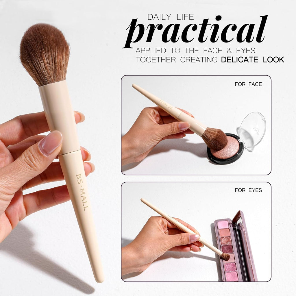 BS-MALL - Juego profesional de 18 brochas de maquillaje con cerdas...