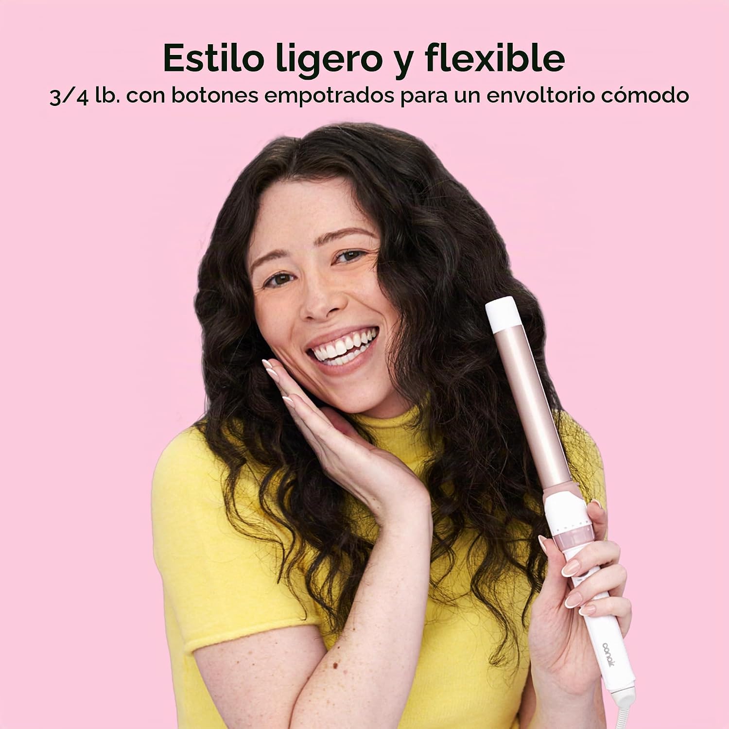 Conair Varita Rizador de Cerámica Doble de 1 Pulgada, Produce Olas...