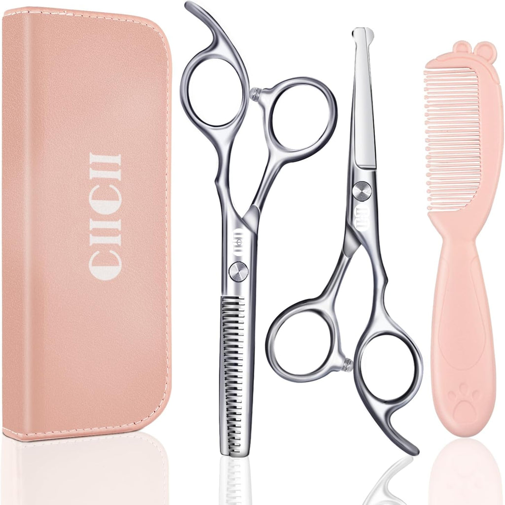 CIICII Kit de tijeras de corte de pelo para niños, juego de tijeras...