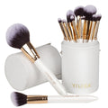 OMANIAC Juego de brochas de maquillaje profesional, 12 brochas de m...