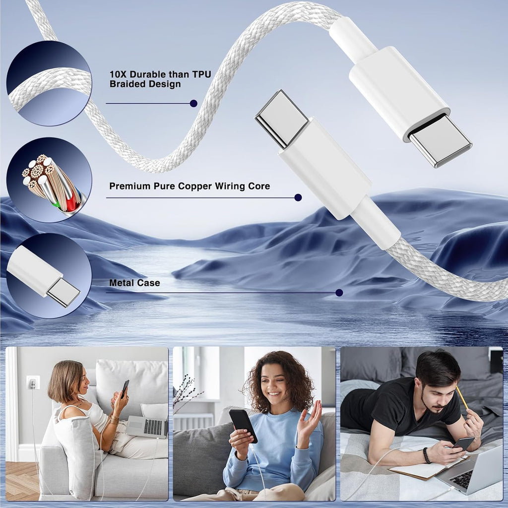 Cargador de carga rápida para iPhone 17 16 15 Pro Max de 65 W, 3 pu...