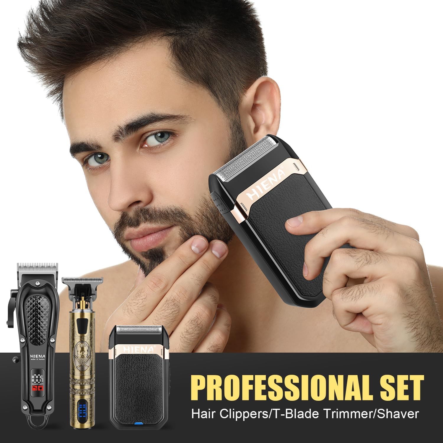 HIENA PRO Cortadora de pelo profesional para hombres, cortadora de...