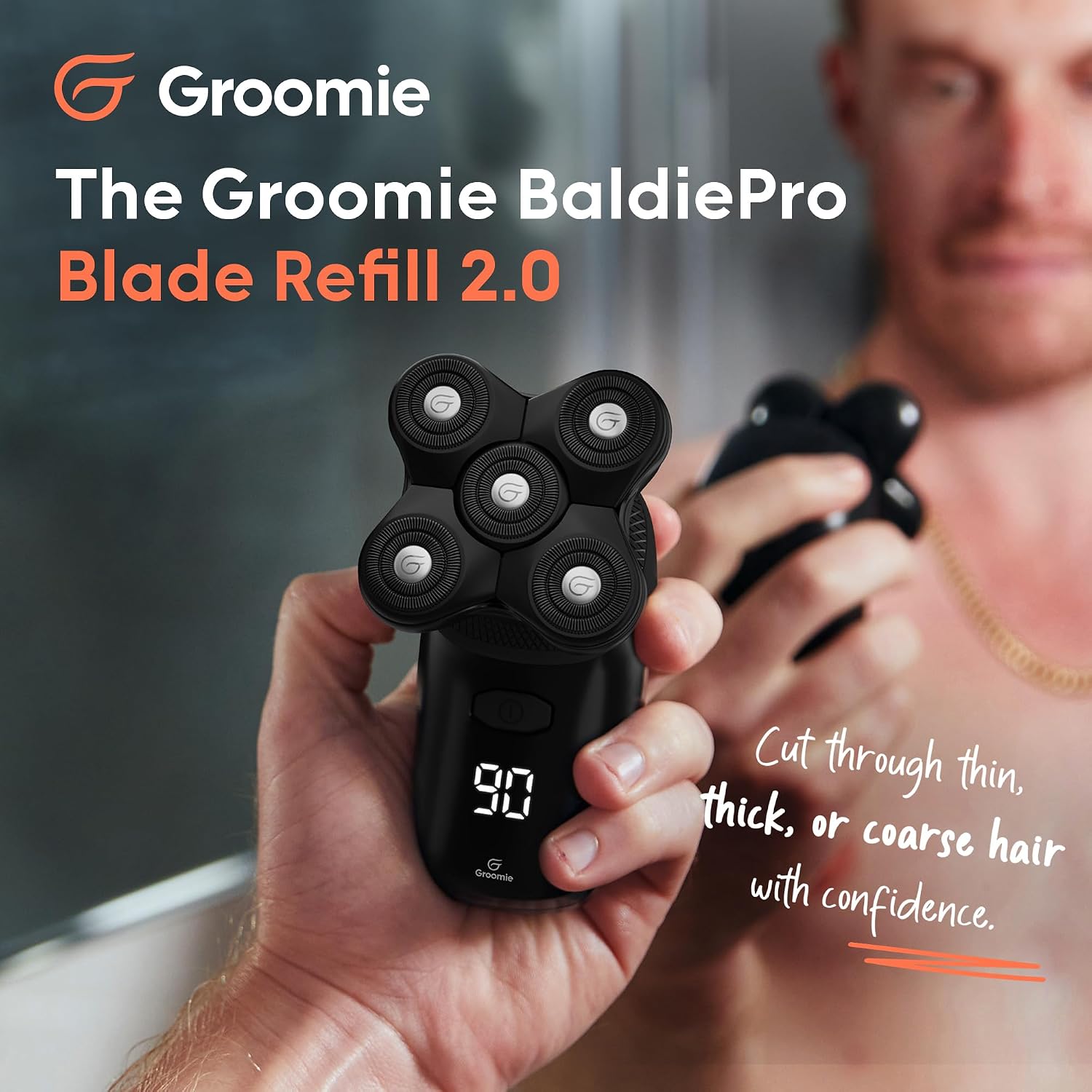 Groomie BaldiePro - Afeitadoras inalámbricas de cabeza calva para h...