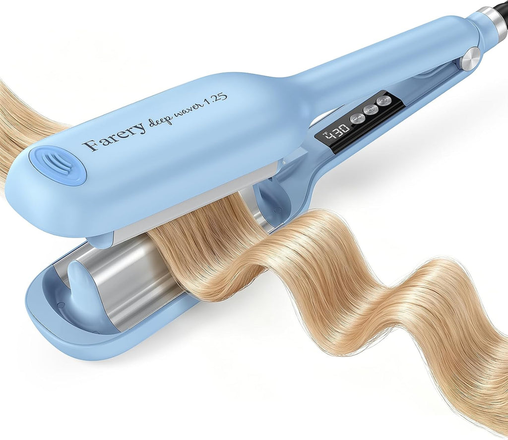 Farery Hair Waver rizador de onda profunda para mujer - 1,25 pulgad...