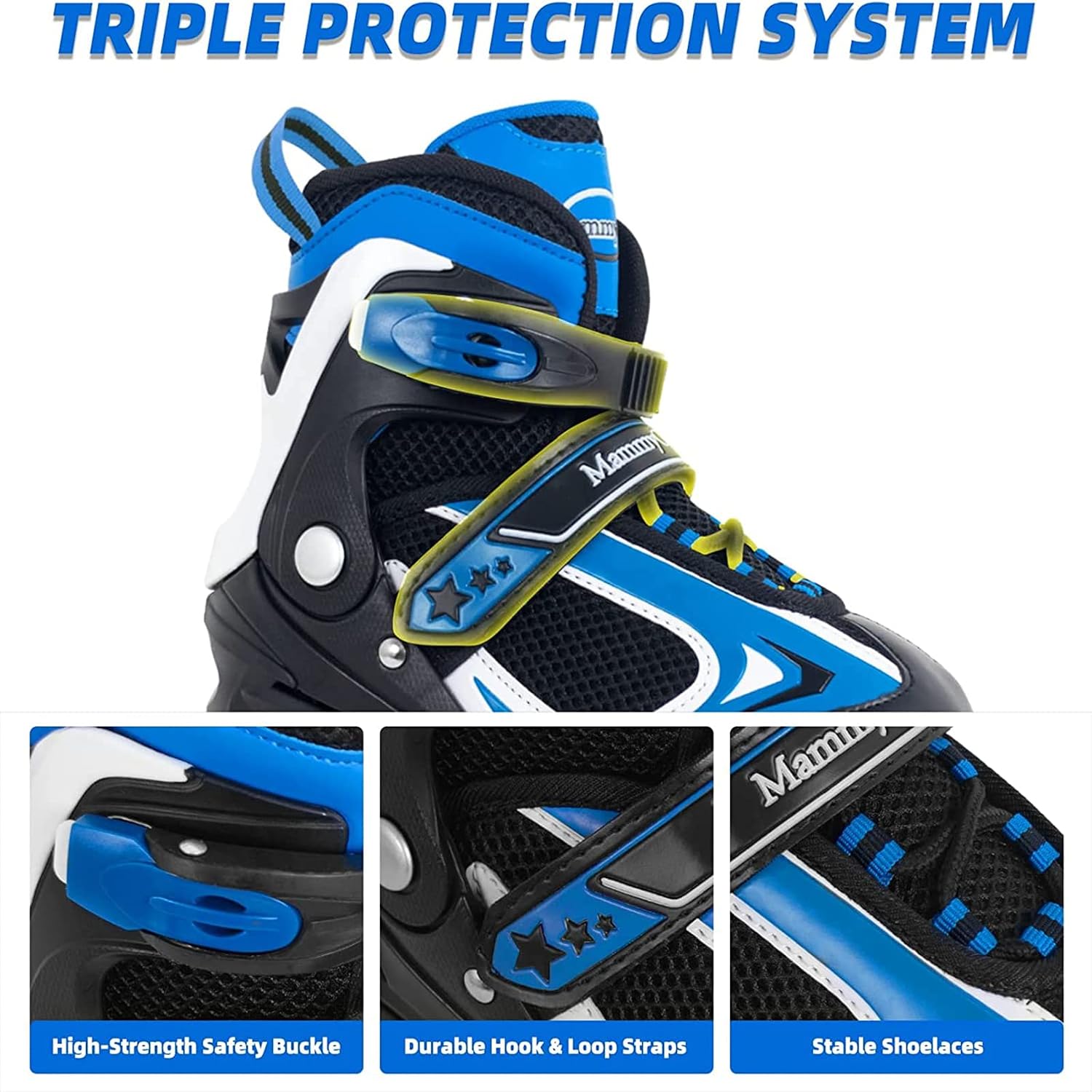 MammyGol Patines en línea ajustables para niños y niñas, patines co...