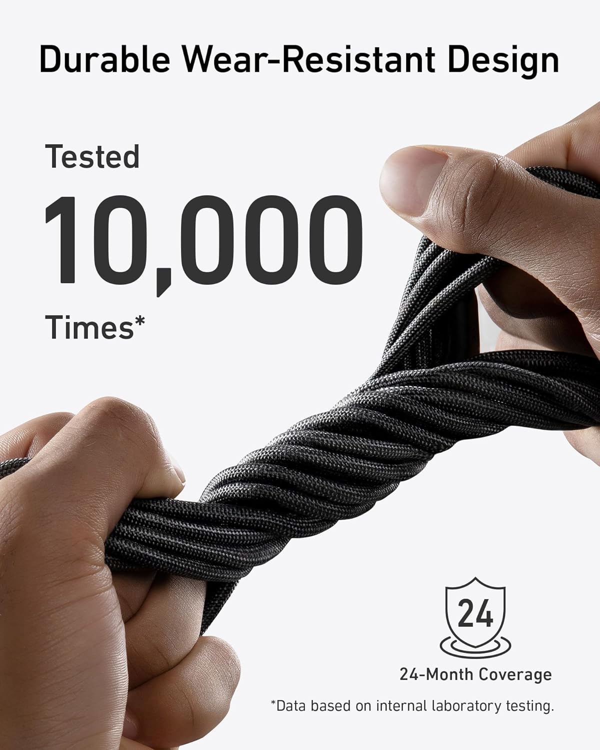 Anker Cable USB C, cable de carga rápida tipo C bio-trenzado de 240...