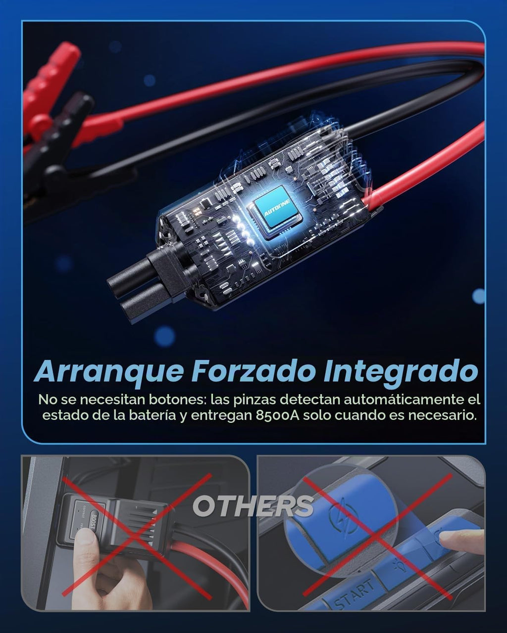 AUTOONE M5 8500A - Arrancador de batería portátil para auto de 12 V...