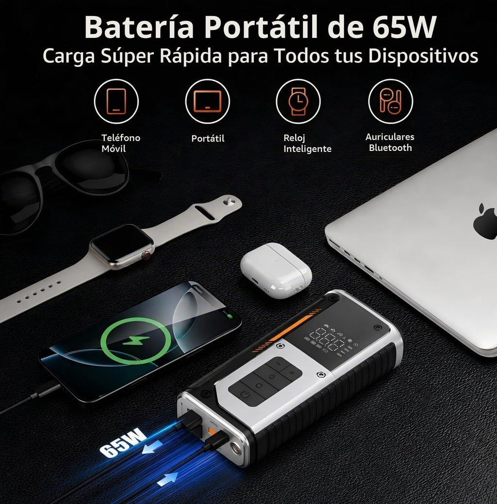 [2026NEW] Arrancador de batería portátil para automóvil de pico 500...