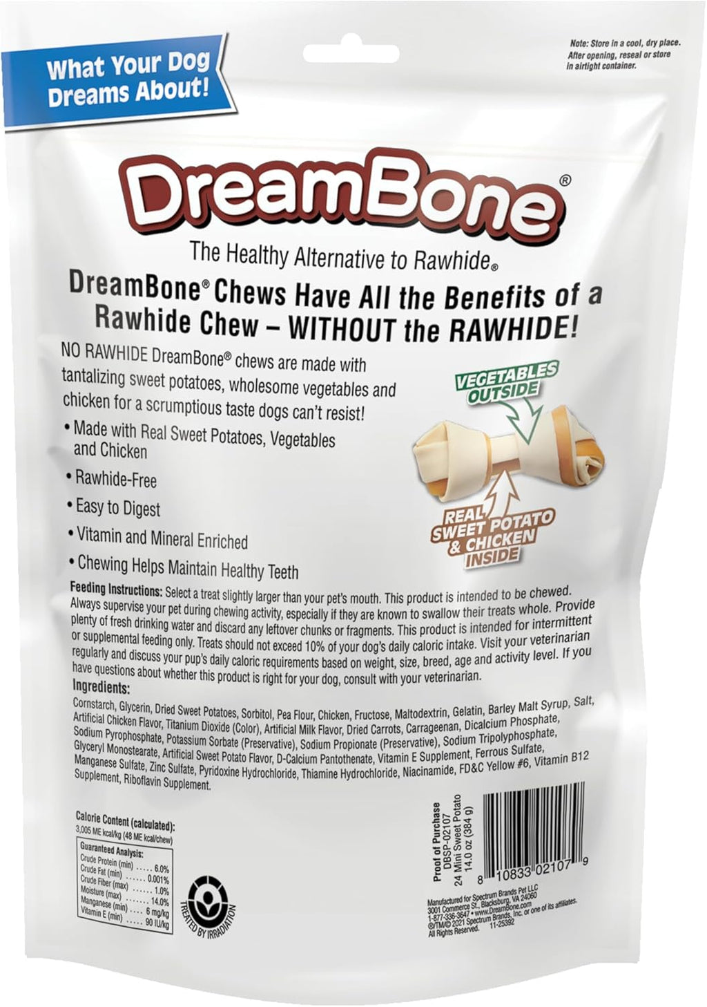 DreamBone - Masticador para perros, de batata (24 unidades\/paquete...