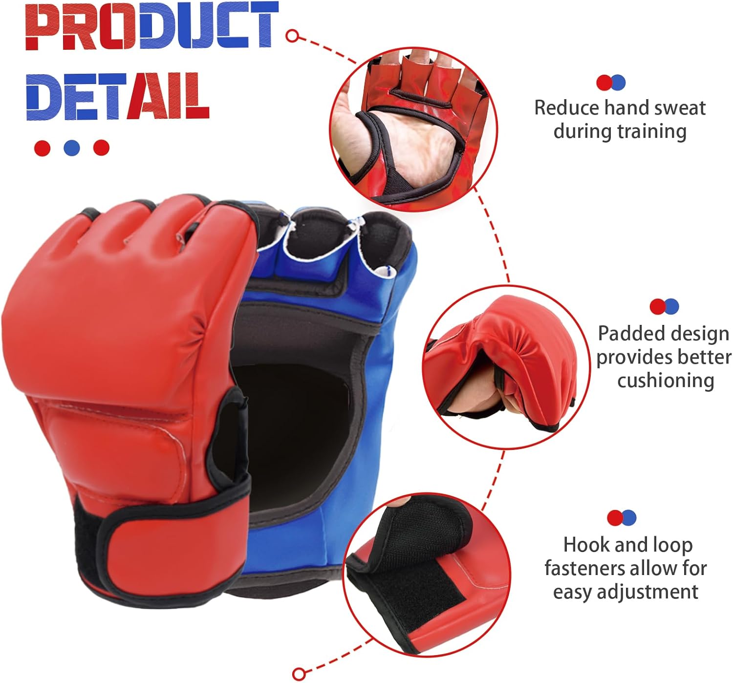 Juego de guantes de boxeo y accesorios para la cabeza, incluye 2 un...