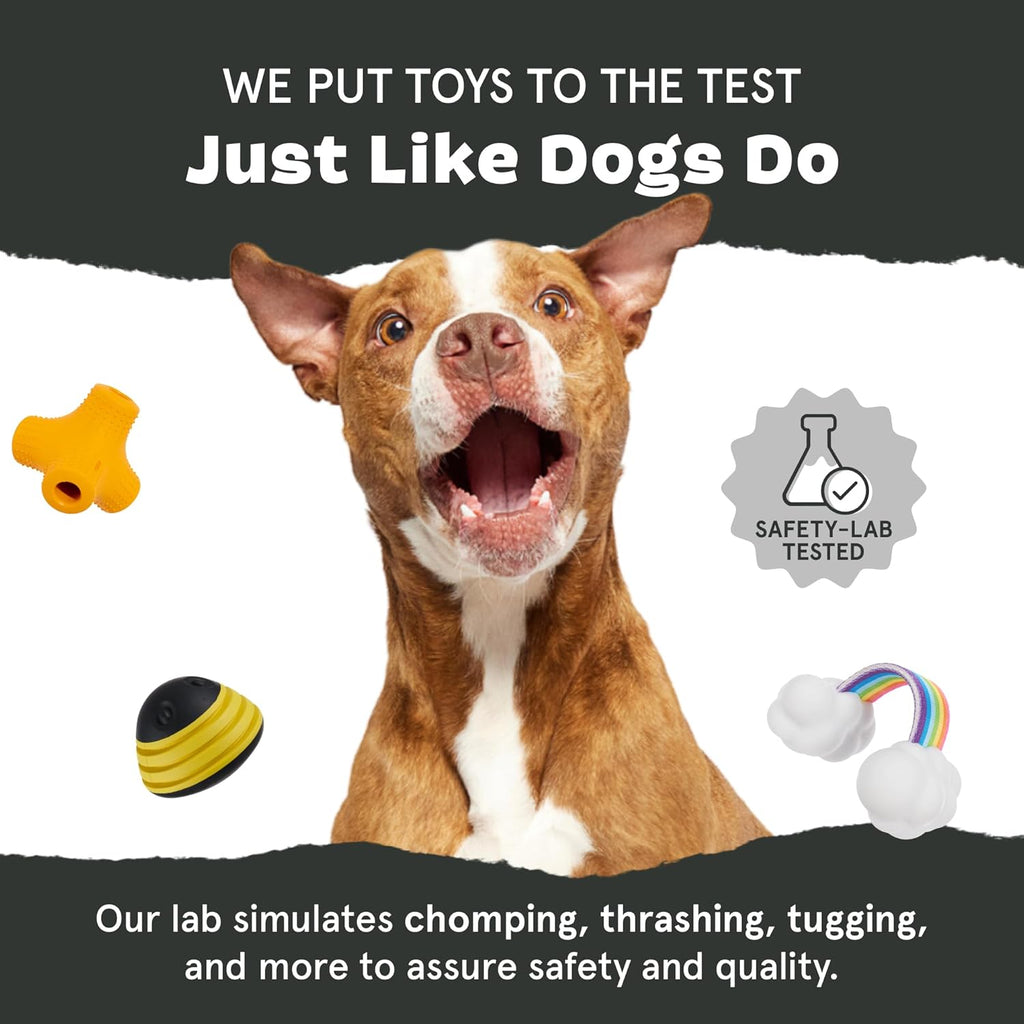 Barkbox Juguete para perros remolcados atados para masticadores dur...