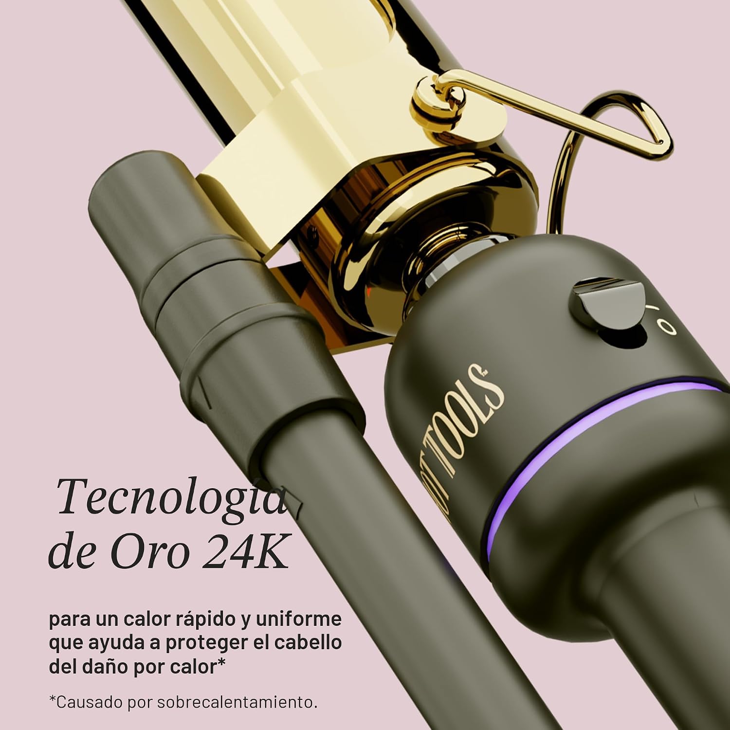 Plancha para enrular profesional Hot Tools, Negro | Diseño sin reso...