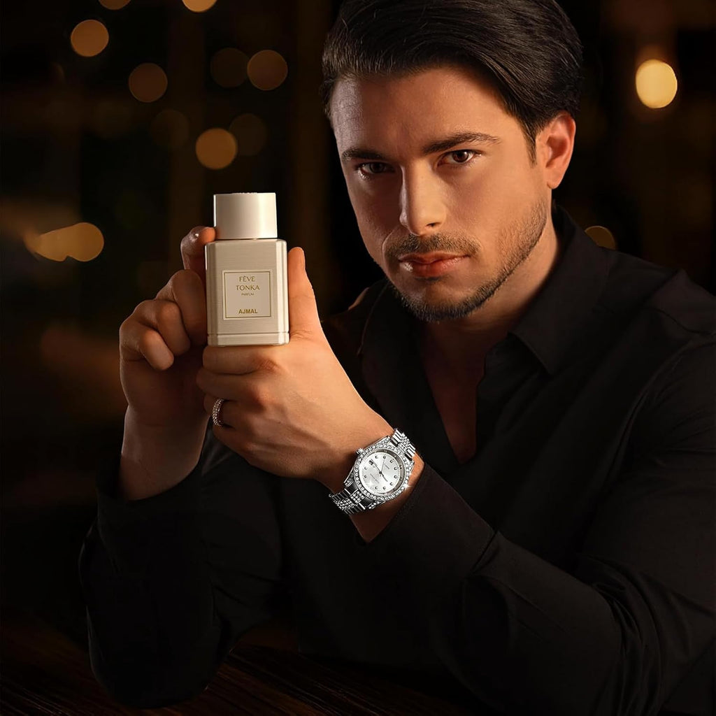 Ajmal Oud Marquis Fève Tonka Eau de Parfum para hombre, 3.4 fl oz |...