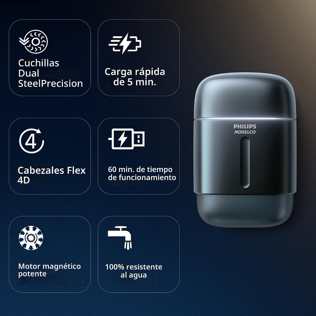 Philips Norelco Shaver serie 700 - Afeitadora eléctrica compacta, s...