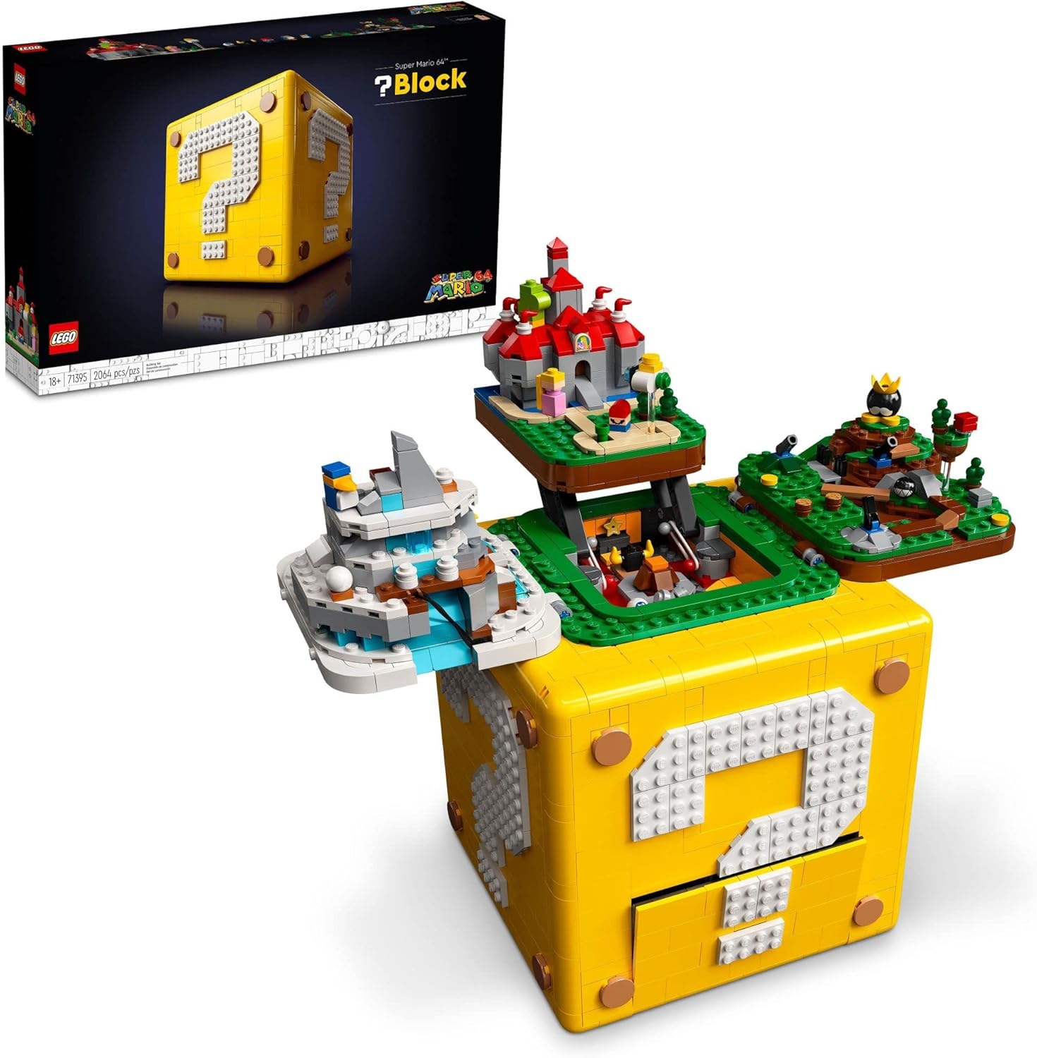 LEGO Super Mario 64 Question Mark Block 71395, conjunto de modelo 3...