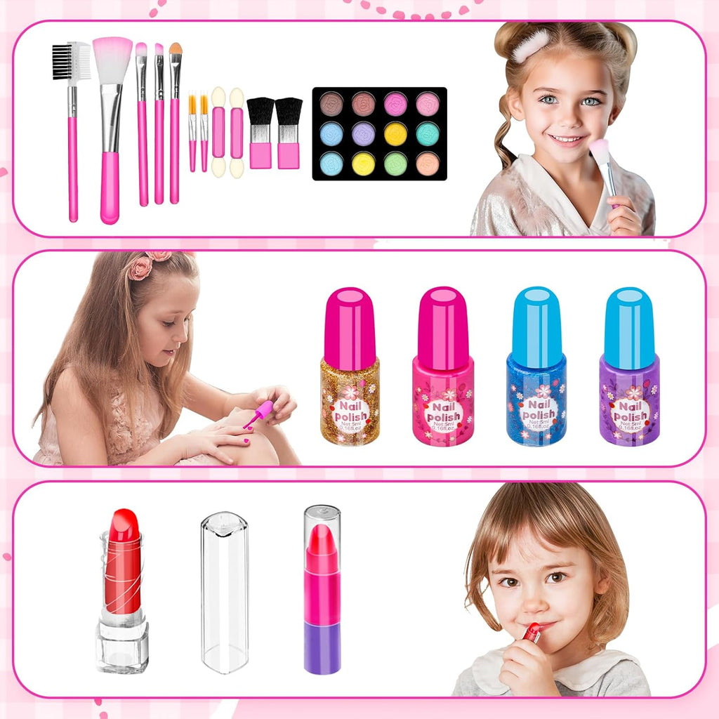 58 piezas Kit de maquillaje para niños para niña - Juego de cosméti...