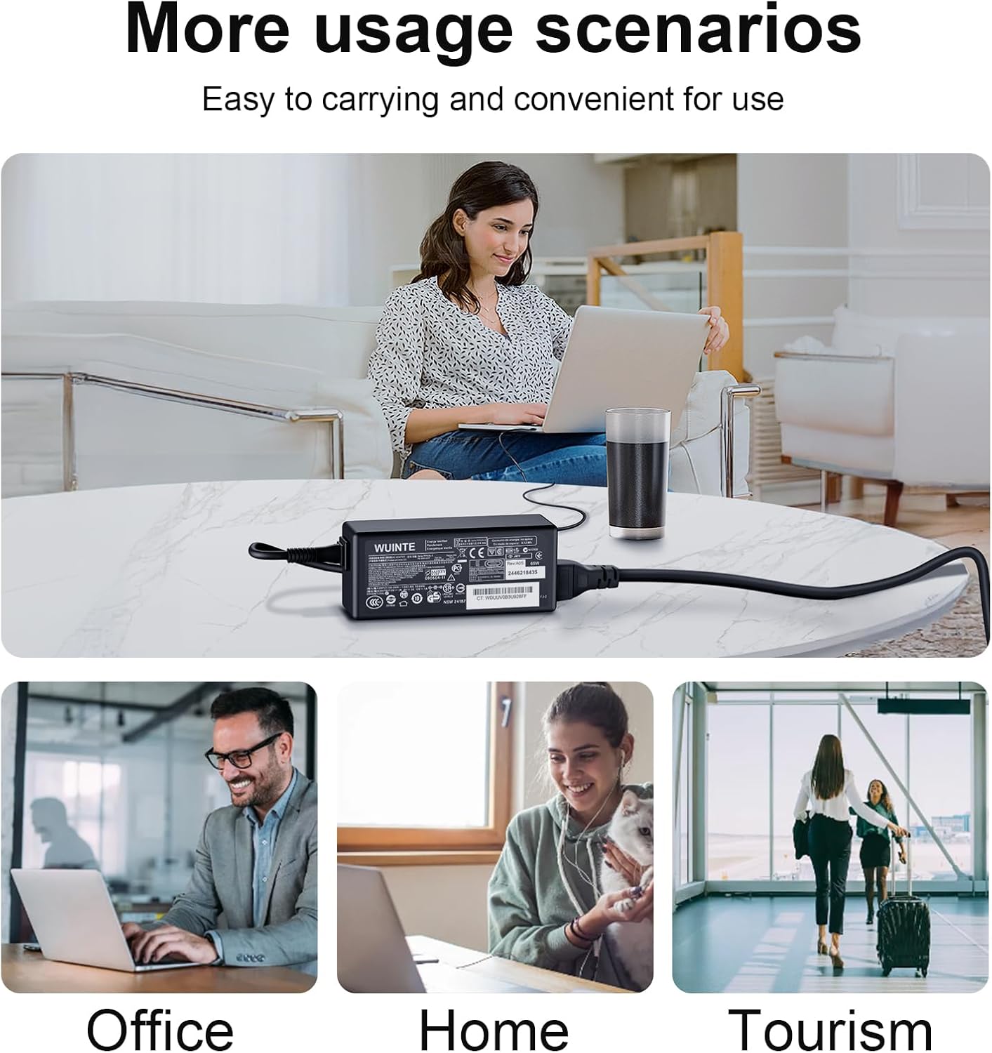 Cargador USB C para laptop compatible con Dell Laptop Chromebook Ca...