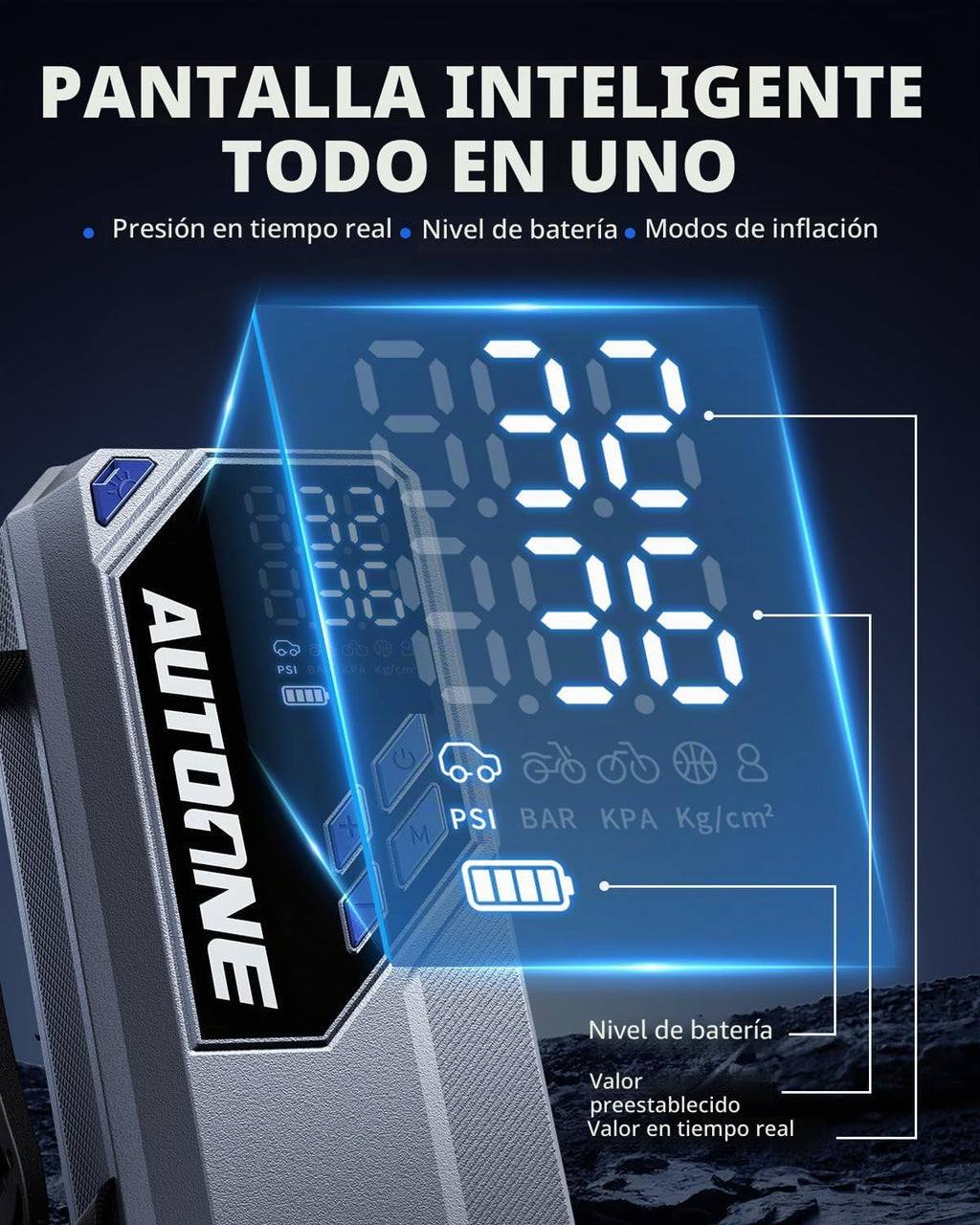AUTOONE Arrancador de salto de 10000 A con compresor de aire, caja...
