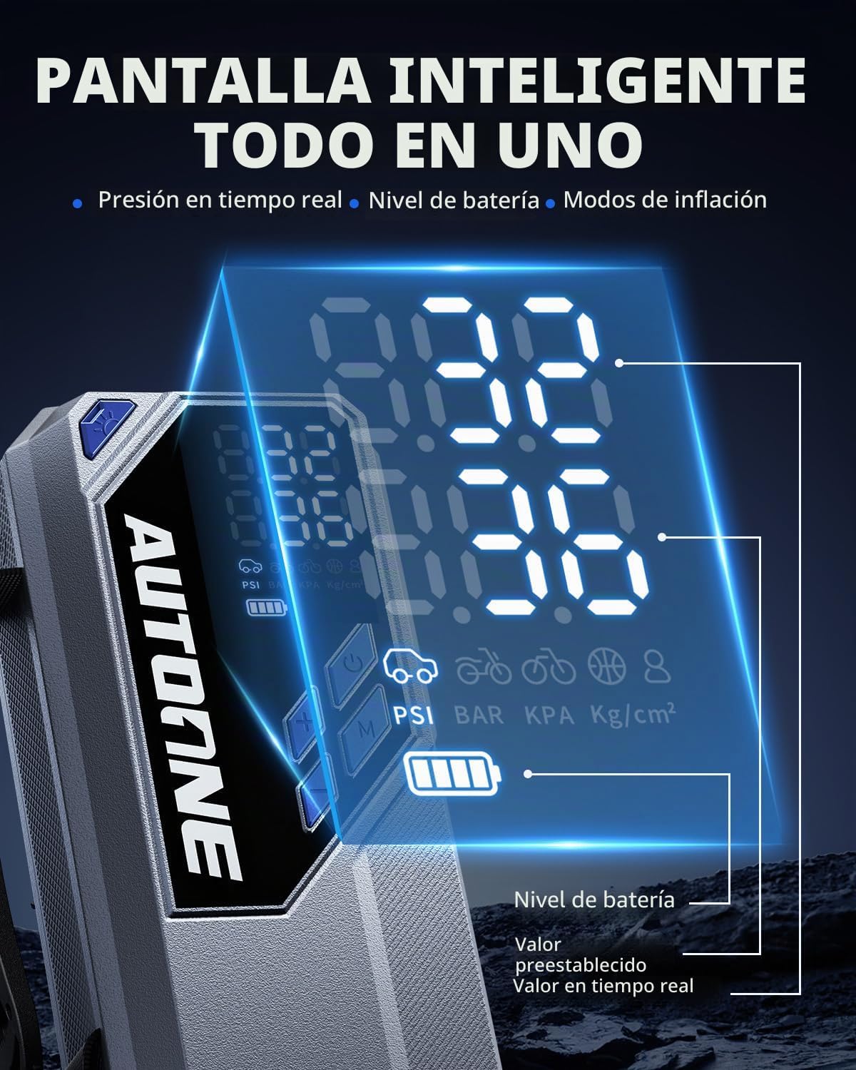AUTOONE Arrancador de salto de 10000 A con compresor de aire, caja...