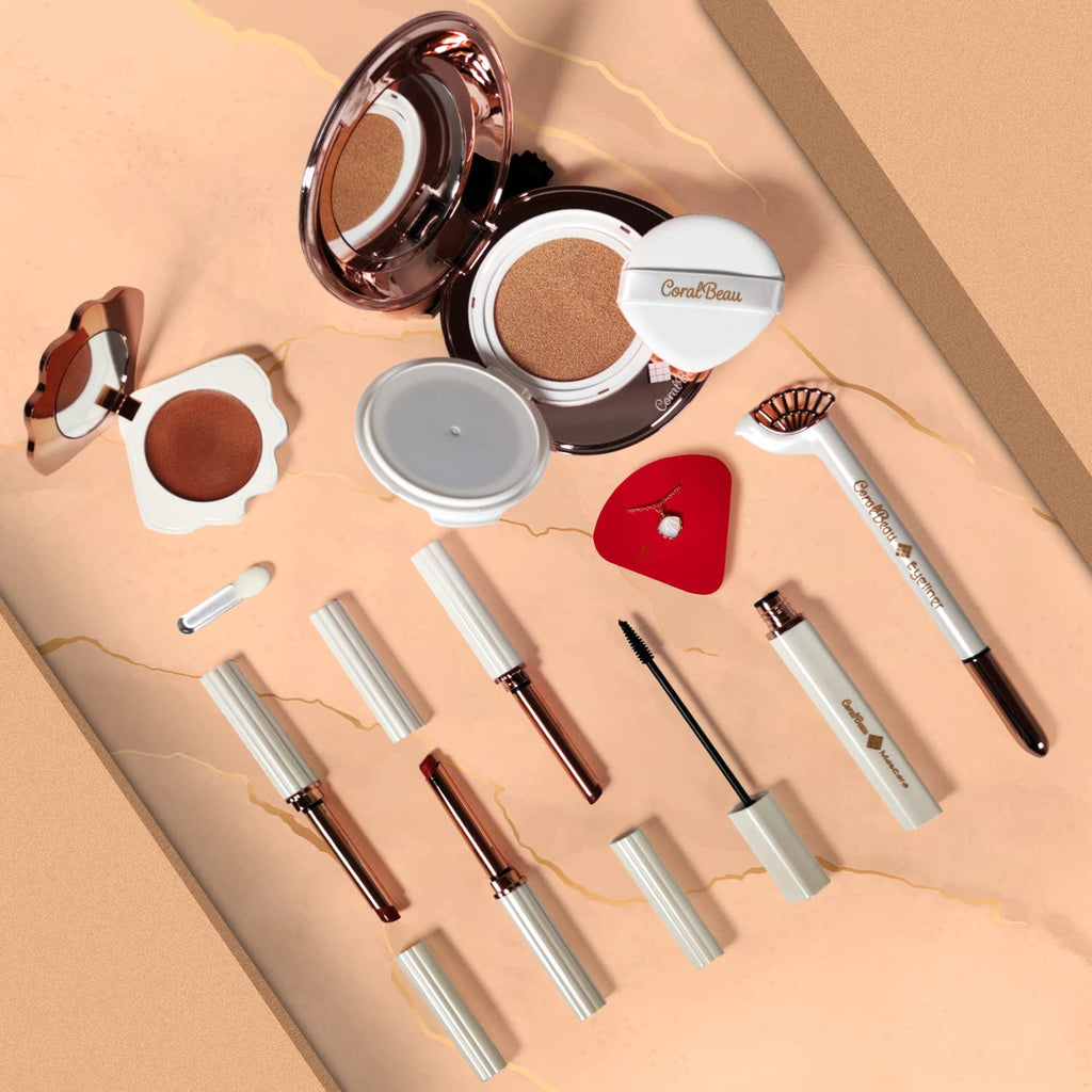 CoralBeau Kit de maquillaje para adolescentes, kit de maquillaje to...