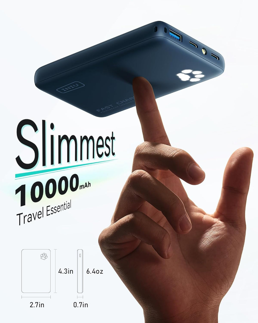 INIU Cargador portátil, ultra delgado de 10000 mAh, 45 W, batería d...