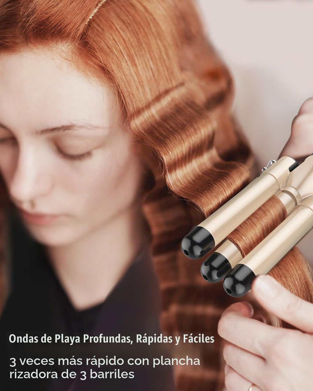 Ondulador de rizador de pelo - BESTOPE PRO juego de varita rizadora...