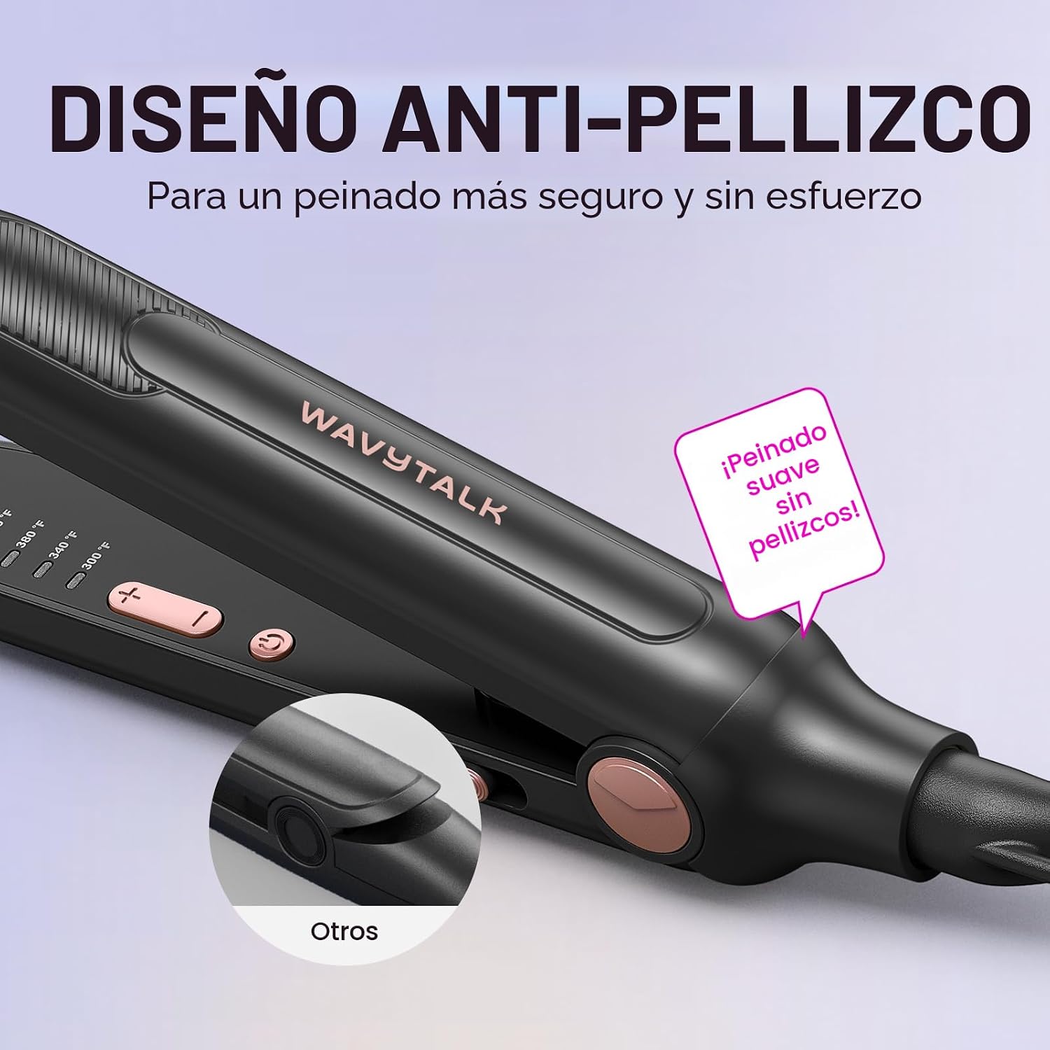 Wavytalk Plancha plana pequeña de 3\/10", Plancha plana de lápi...