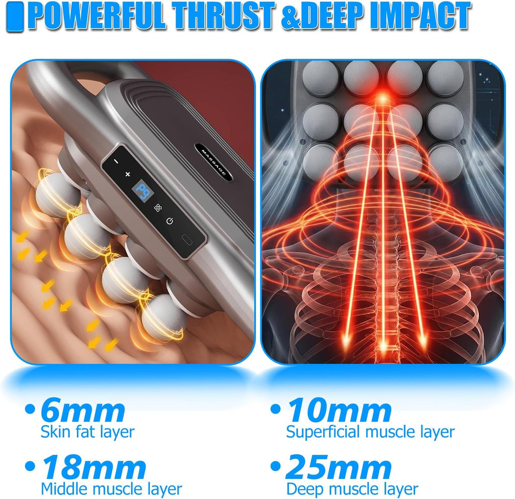 Technohom Massage Gun Deep Tissue \u2013 16 Heads, 9 Speeds &amp; 9...