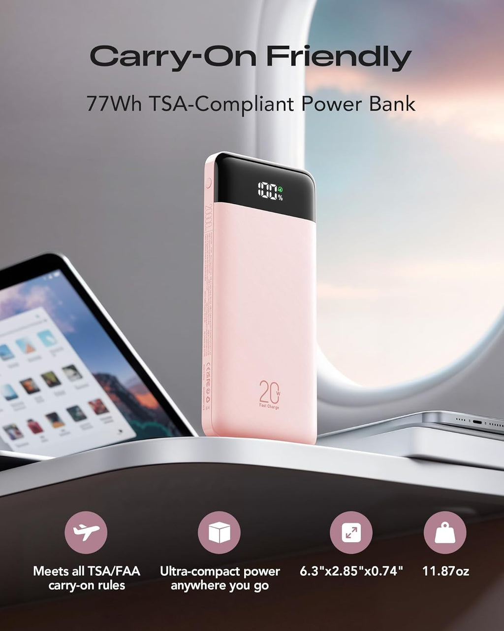 Orfeika Banco de Energía de 20000mAh con Carga Rápida, Cargador Por...