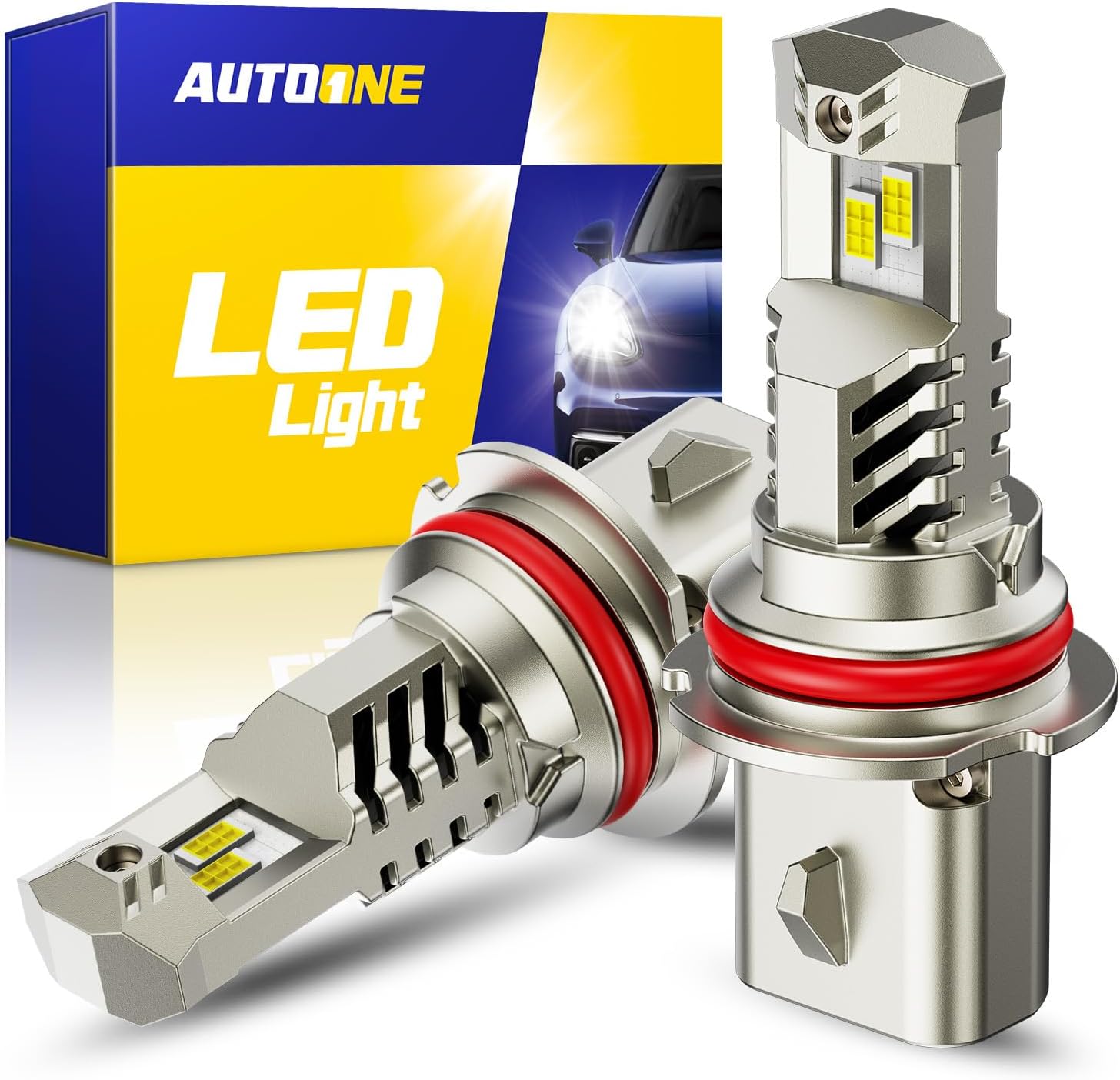 AUTOONE Bombillas LED 9007\/HB5 900% de brillo, luz antiniebla blan...