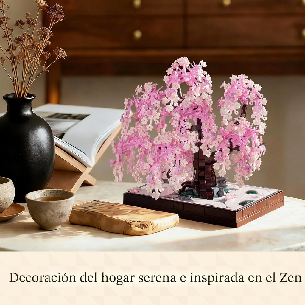 Wise Block - Juego de bloques de construcción de árbol de cerezo pa...