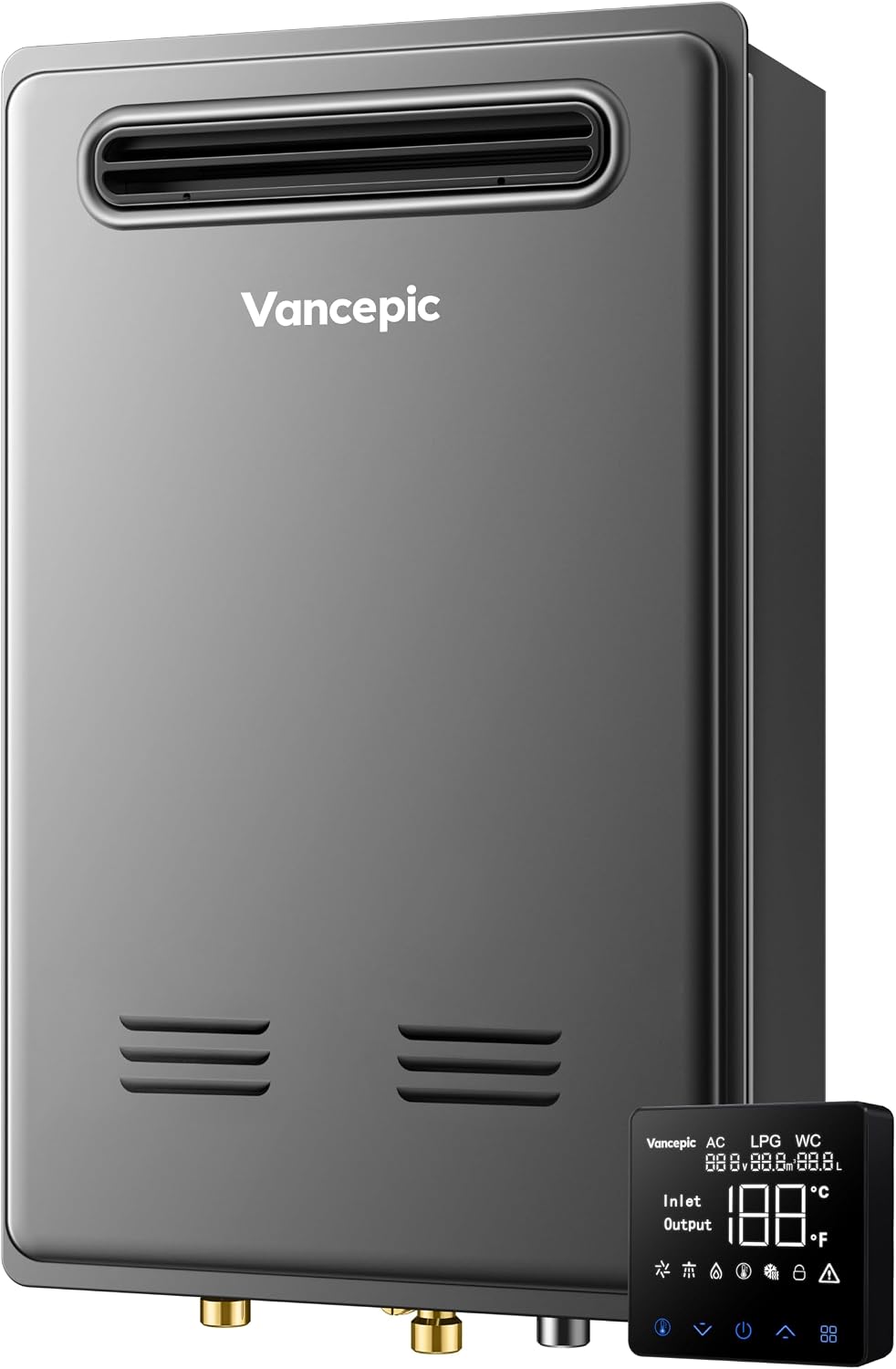 Vancepic Calentador de agua sin tanque de gas natural, máximo 8.5 G...