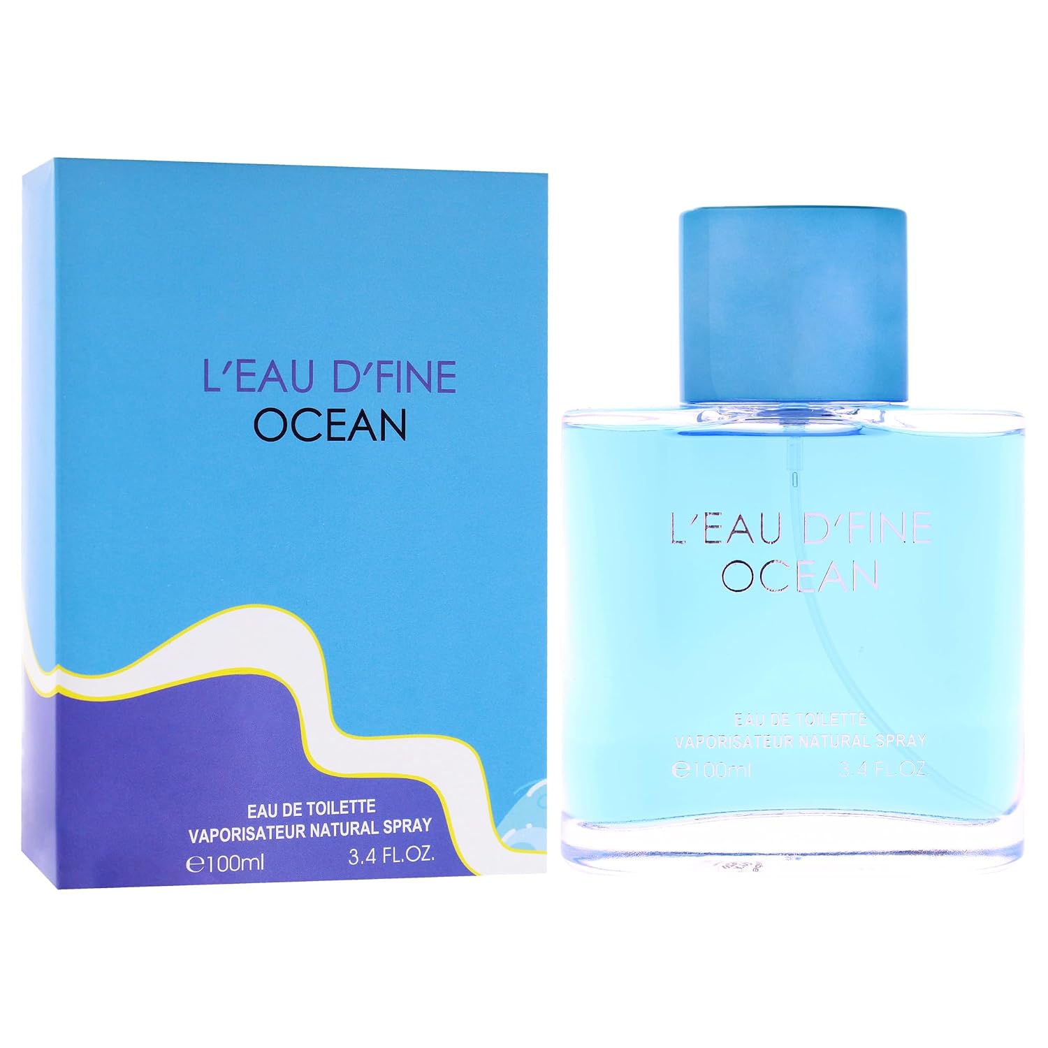 LEau DFine Ocean de Fine Perfumery para hombres - 3.4 oz EDT Spray