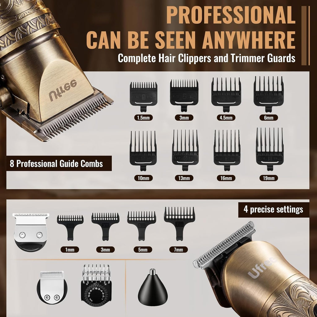 Ufree - Cortadora de barba, cortapelos para hombres, afeitadora elé...