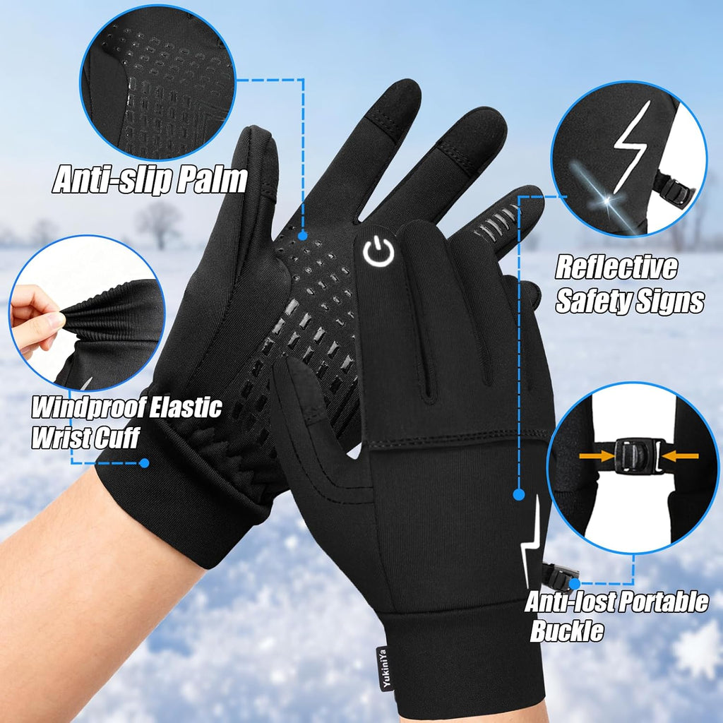 YukiniYa - Guantes de invierno para niños y niñas, térmicos, compat...