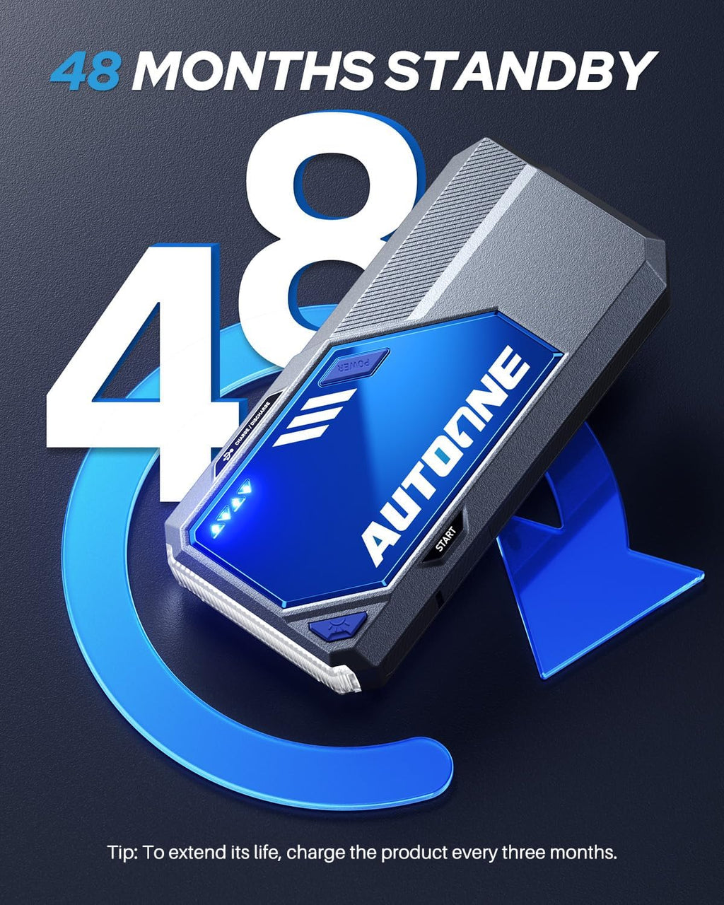 AUTOONE M4 - Arrancador de batería portátil de auto, 7500 A, paquet...