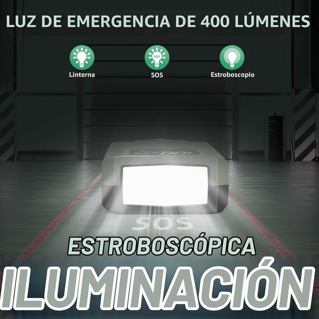 Arrancador de batería de automóvil de 6000 A, batería de 20000 mAh...