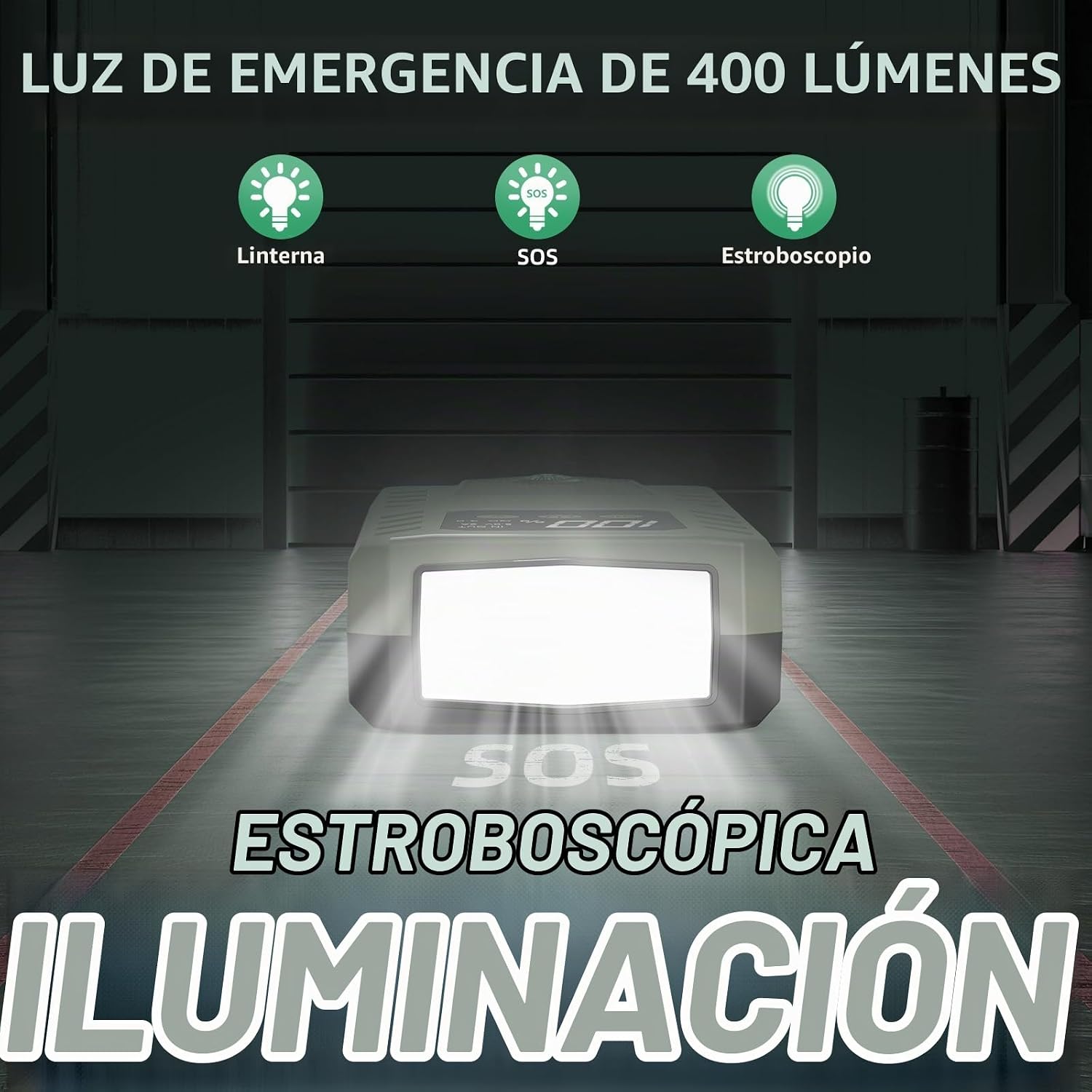 Arrancador de batería de automóvil de 6000 A, batería de 20000 mAh...